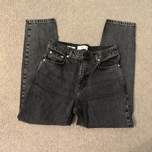 MNG washed black mom jeans